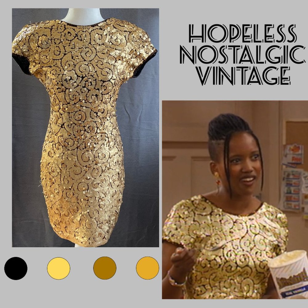 Vintage Morgan Taylor Sequenced Dress ASO Maxine Shaw